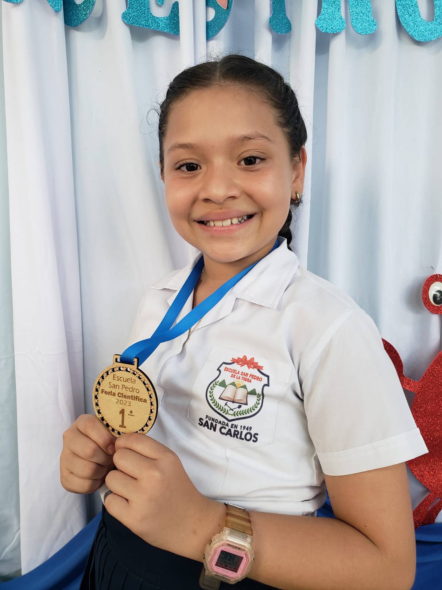 Camila Álvarez Obando tiene 9 años y estudia en la Escuela La Tigra de San Carlos.