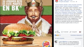 Burger King 'corona' reto con aspirantes presidenciales