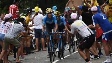 Andrey Amador se lució este domingo en el Tour de Francia