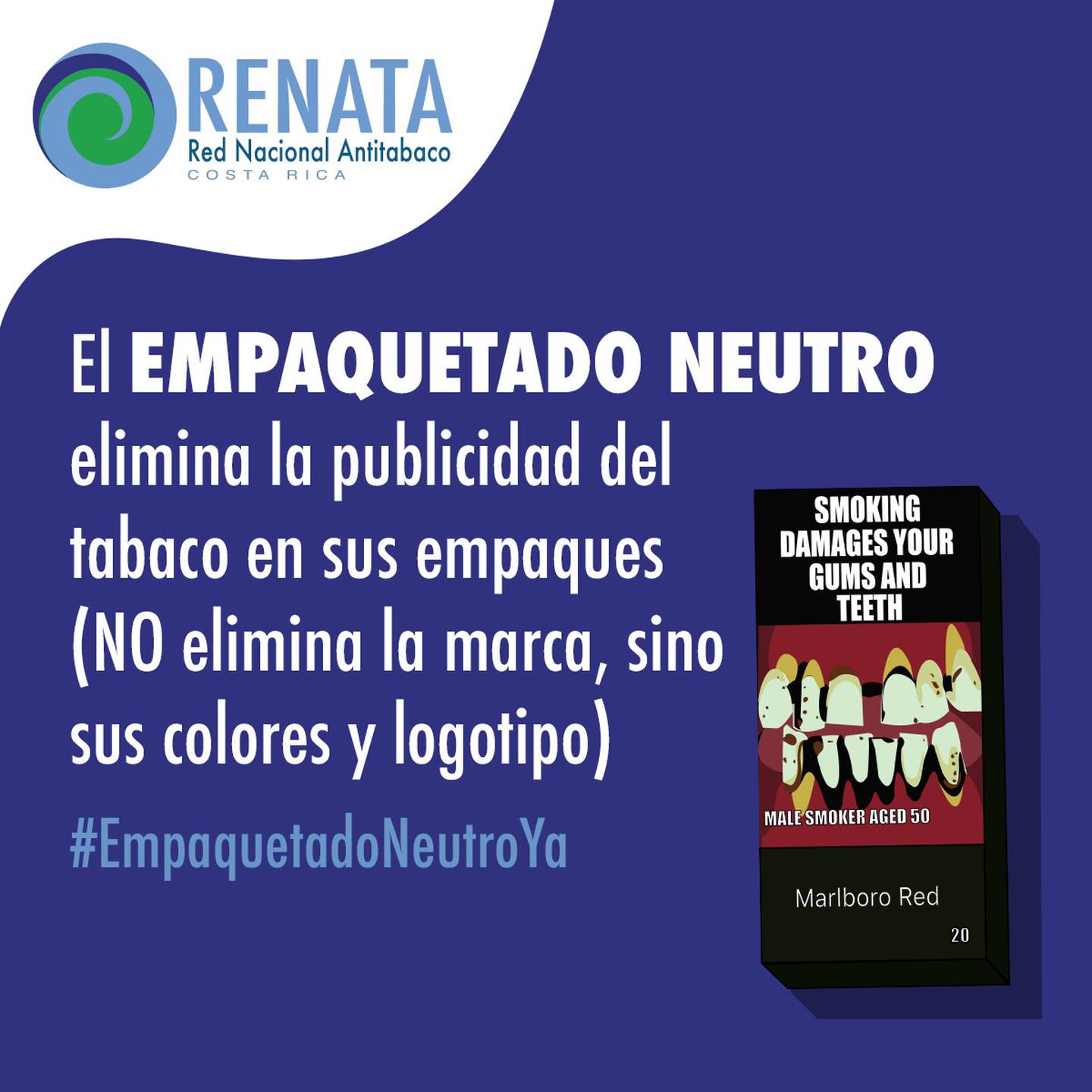 Este miércoles 7 de setiembre, desde las 9:30 de la mañana, habrá una concentración de organizaciones antitabaco para apoyar un proyecto de Ley que tiene el apoyo de varios diputados y que impulsa la Red Nacional Antitabaco de Costa Rica (Renata)