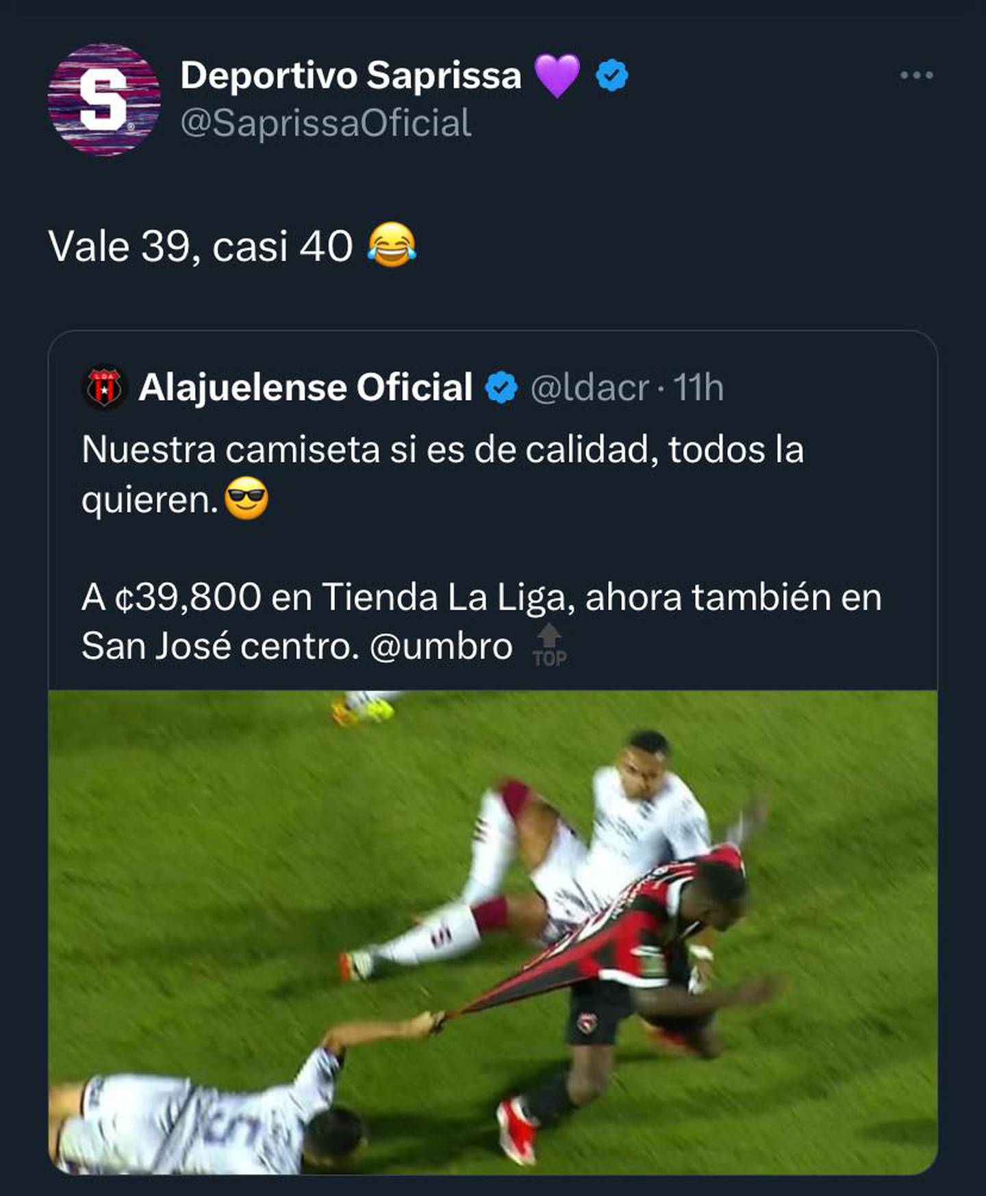 El Deportivo Saprissa y Alajuelense están en guerra en redes sociales. X