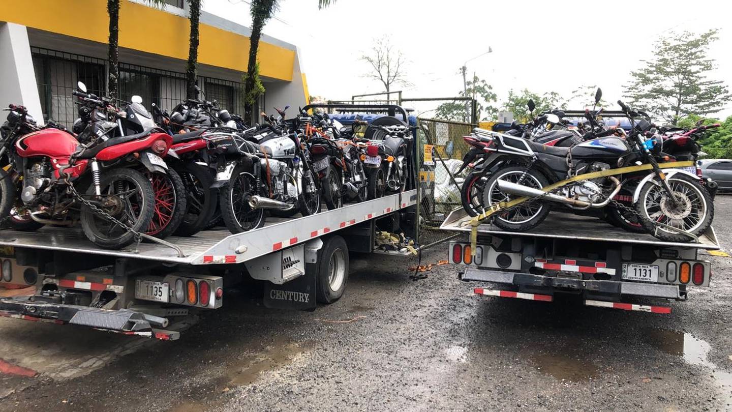 Decomisan 106 motocicletas en la zona atlántica por restricción vehicular. Foto cortesía.
