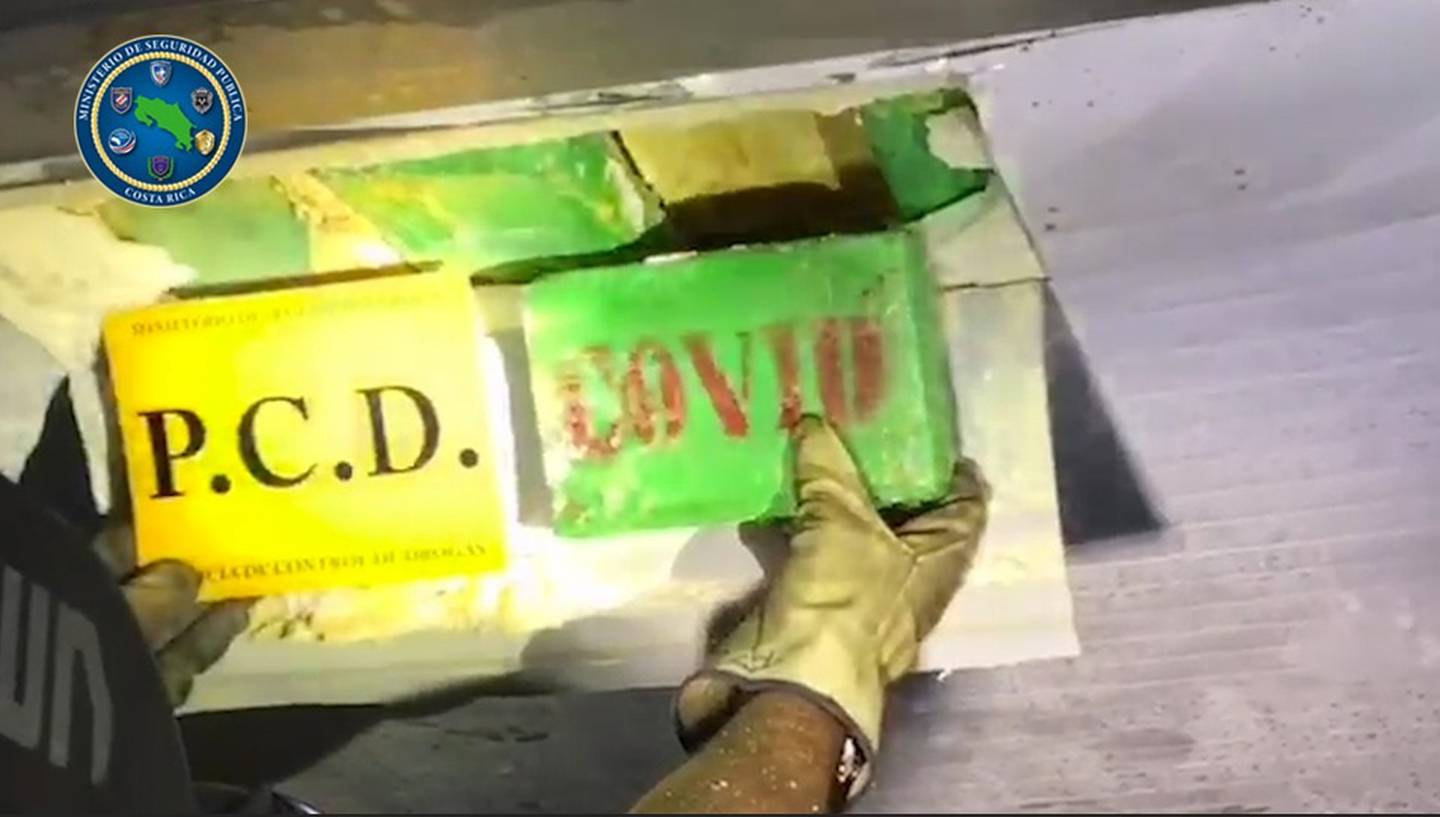 PCD decomisa 253 kilos de cocaína dentro de contenedor en APM Terminals. Foto MSP.