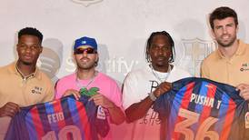 FC Barcelona y Spotify hicieron fiestón en Miami donde dos ticos bailaron muy pegaditos...