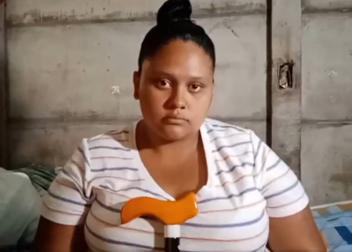 Nicole Delgado Vega, embarazada que fue baleada por tráficos en Pavas. Captura del video de Noticias Costa Rica y el mundo.