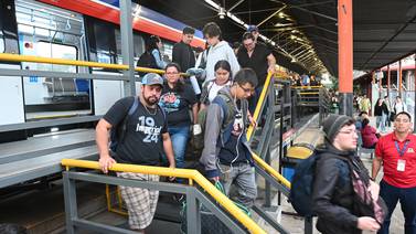 Servicio de tren entre San José y Alajuela operará a media máquina este viernes