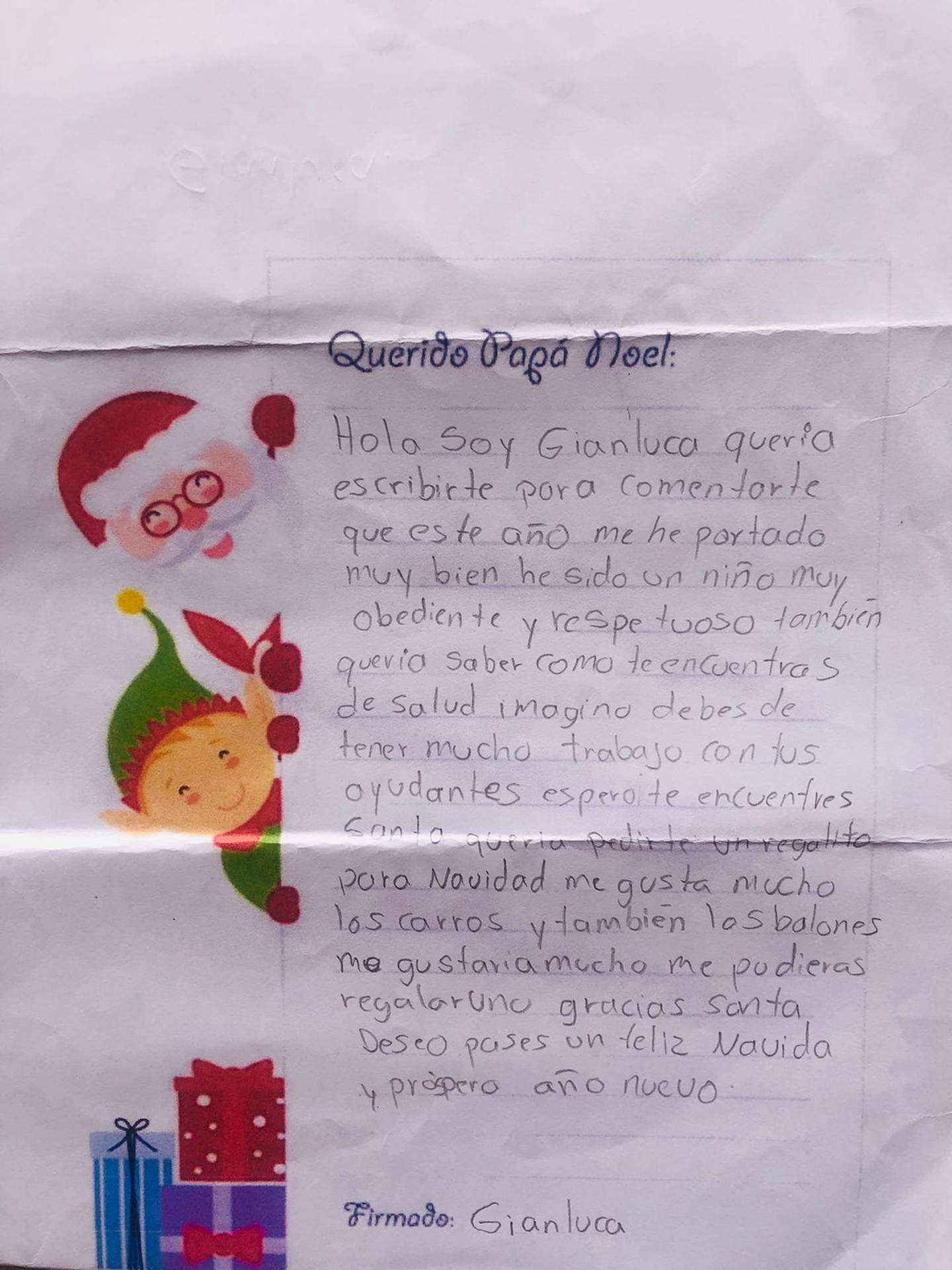 Treinta y cinco niños del Centro de Educación y Nutrición de Golfito (CEN-Golfito), cargados de ilusión y amor le hicieron una bella carta al Niñito Jesús y a Santa, con el fin de recibir regalitos esta Navidad.