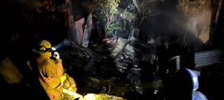 Incendio en Cinco Esquinas de Tibás. Foto MSP.