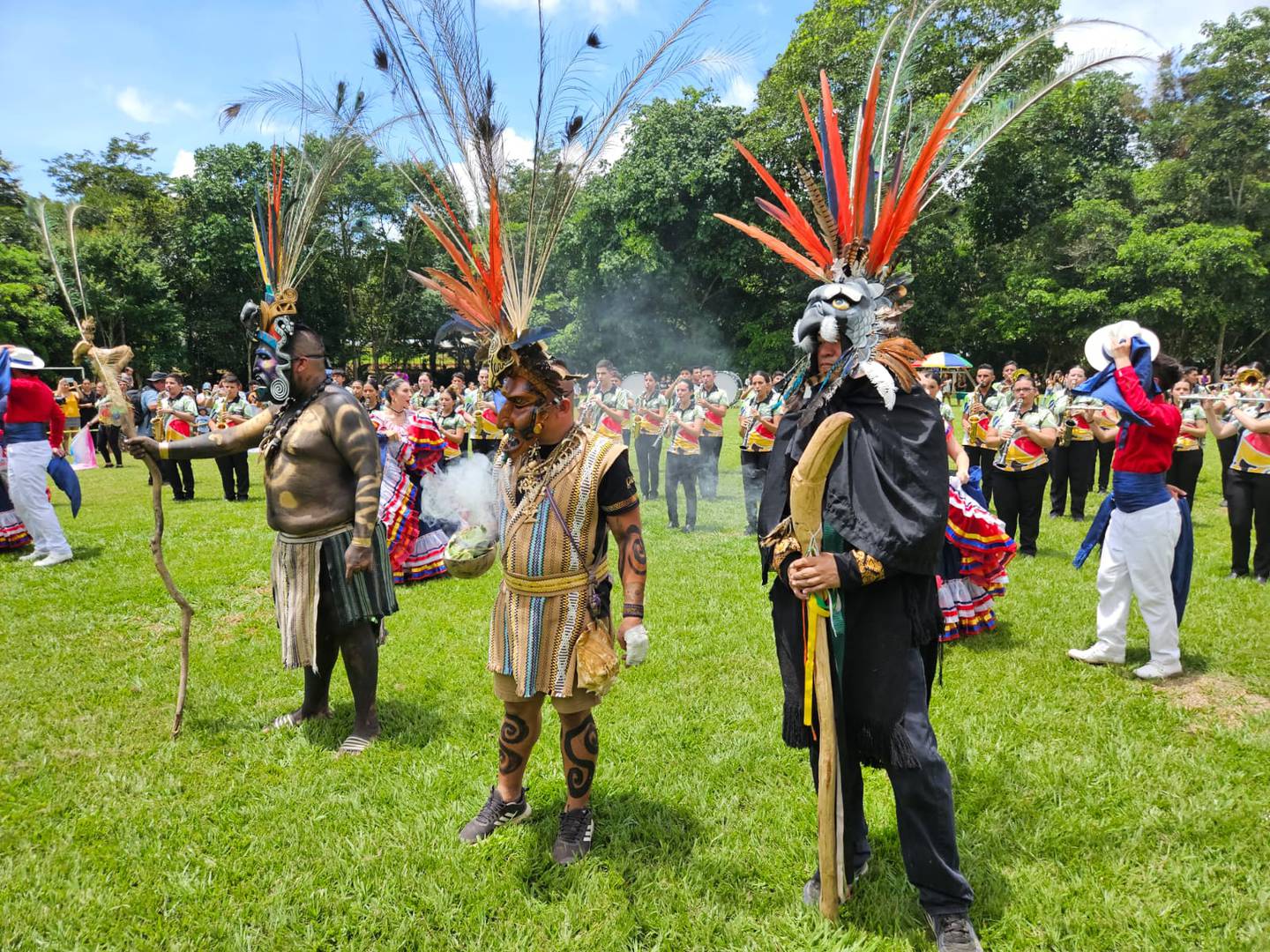 Banda de Zarcero Se presentó en zona indígena este sábado. Cortesía