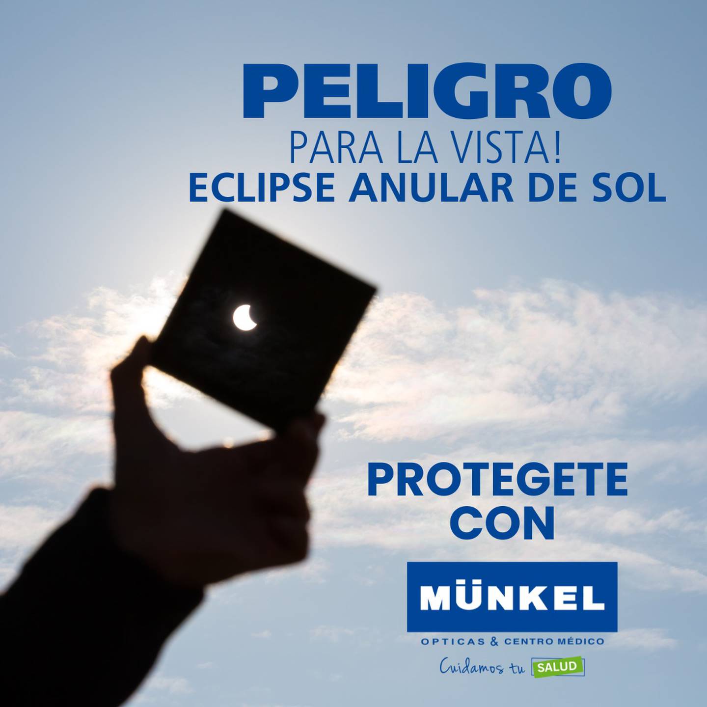 El próximo sábado 14 de octubre disfrute del eclipse con la protección de Ópticas Münkel