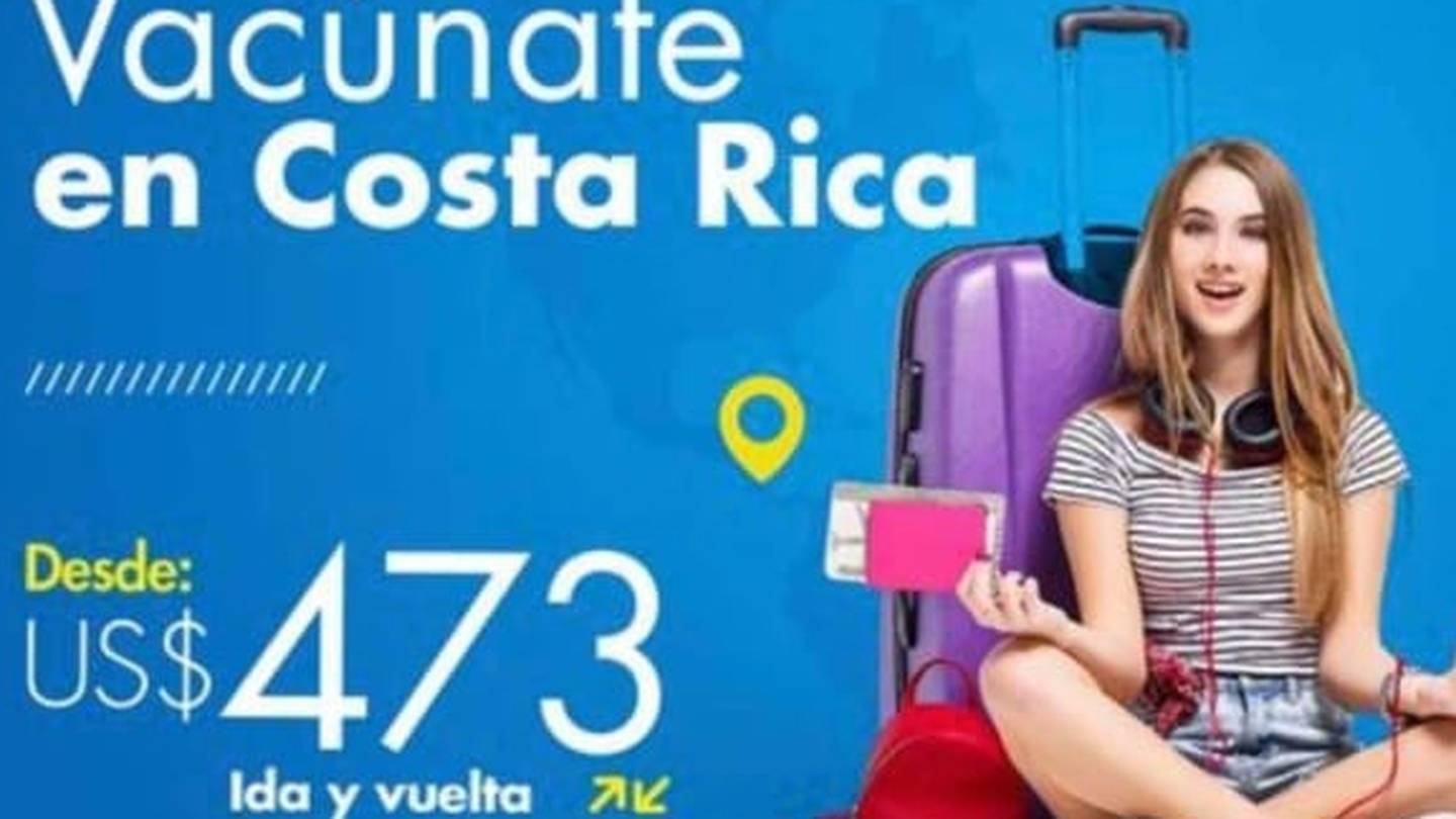 La agencia nicaragüense, Schuvar Tours, nos confirmó que sí publicó, el viernes 18 de setiembre del 2021, un anuncio para que en su país se vinieran a vacunar, vía aérea a Costa Rica, pero 12 horas después lo quitaron.