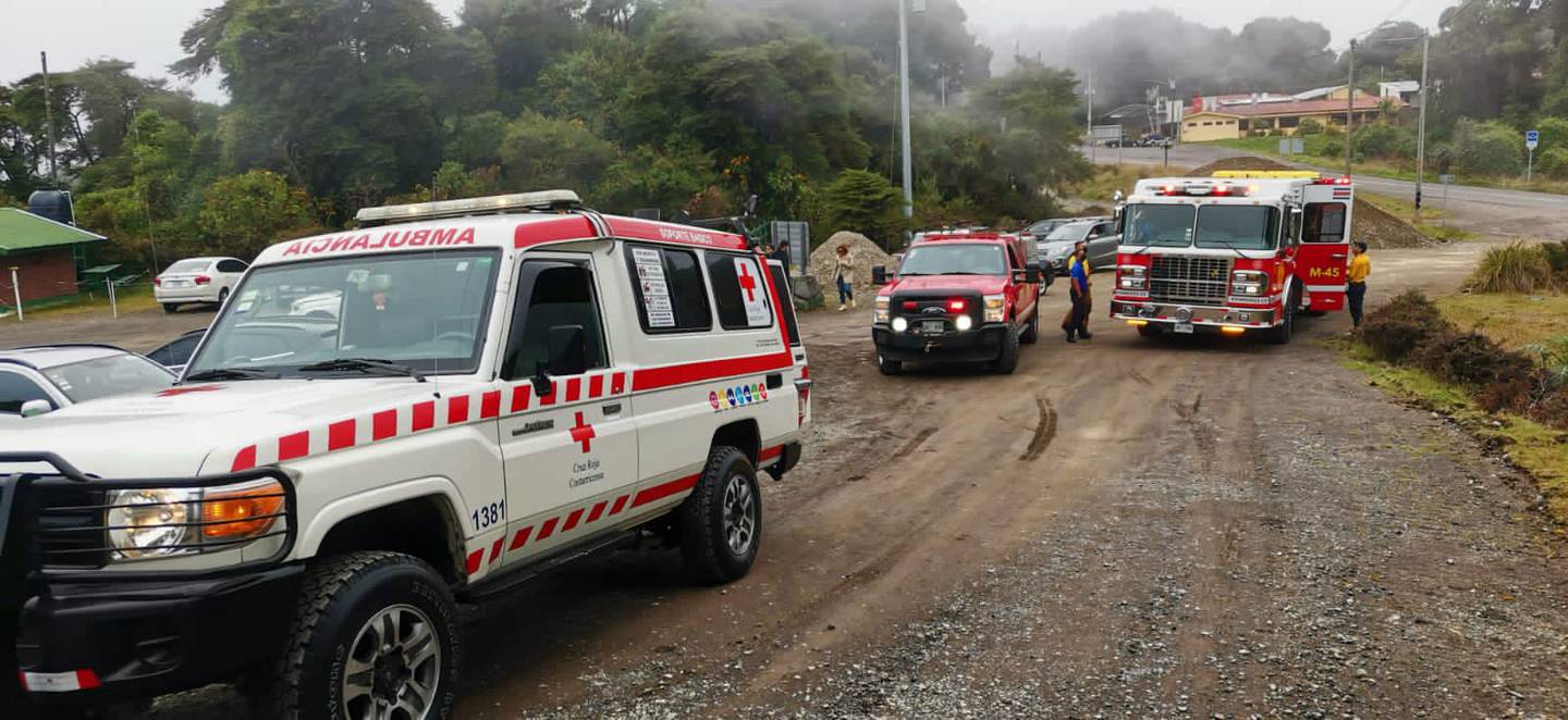 Fallecido por accidente en Providencia de Dota. Foto Comité Auxiliar Cruz Roja San Marcos de Tarrazú