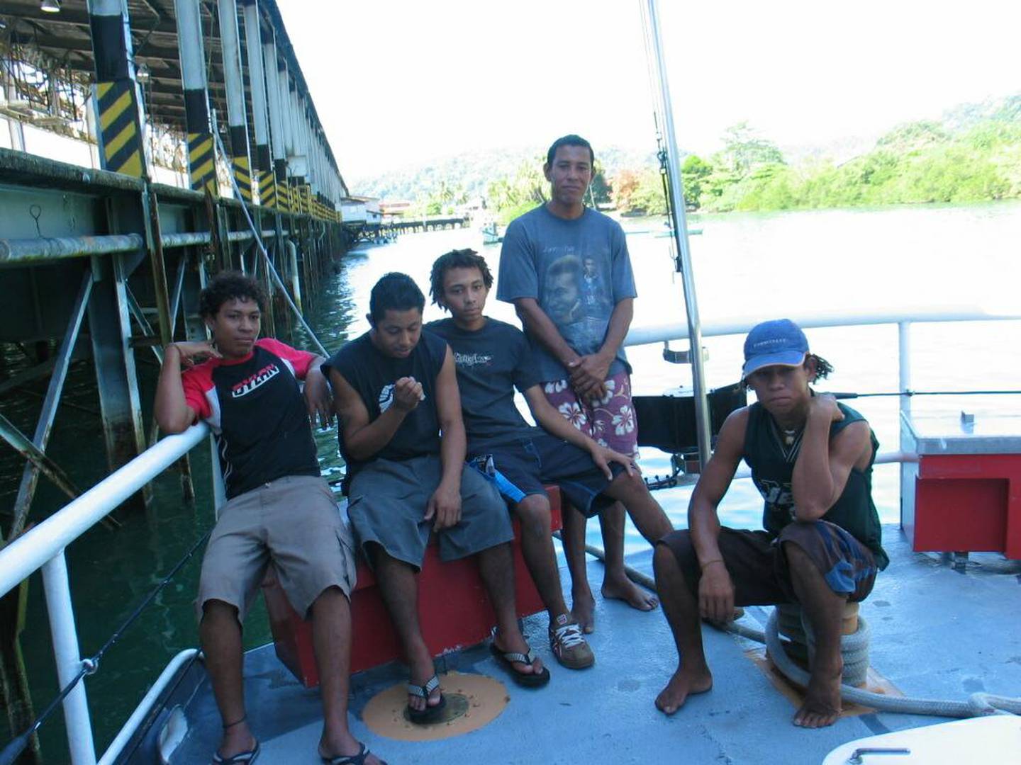 Pescadores rescatados en el 2006.