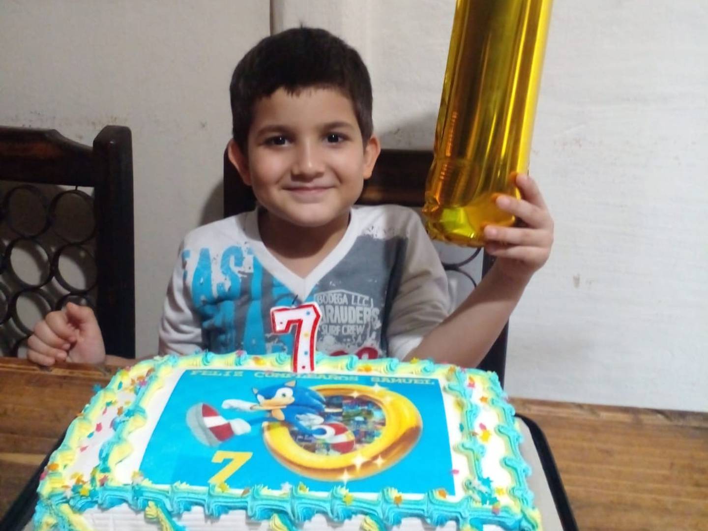 Samuel Arroyo, niño que falleció por bala perdida en Zapote. Foto cortesía Luis Arroyo.