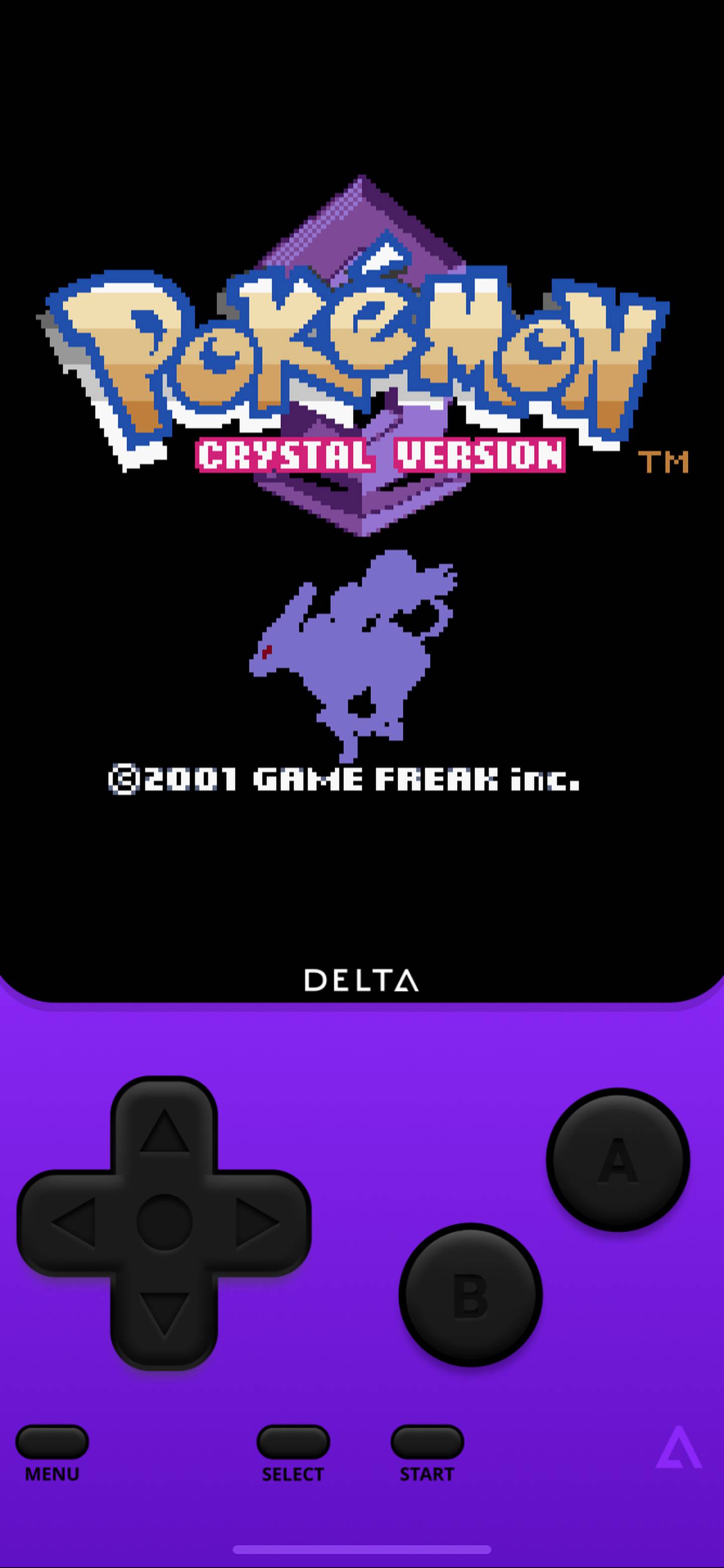 Pokémon Crystal corre de maravilla en el emulador Delta.