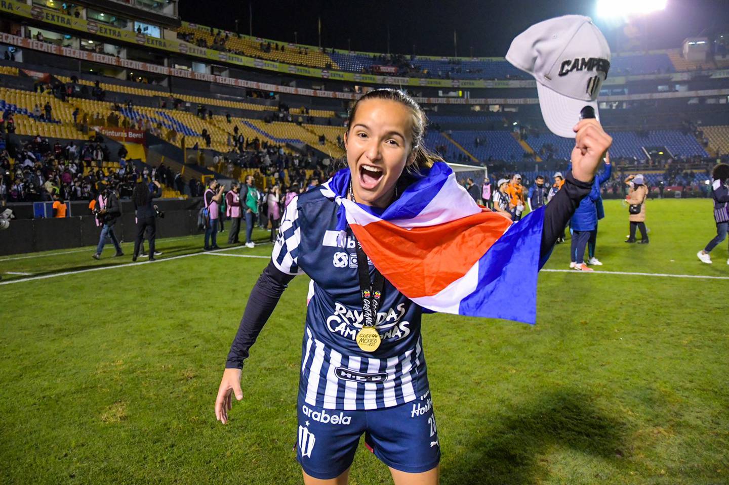 Valeria del Campo, costarricense campeona con Rayadas de Monterrey
