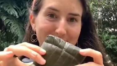 Una española probó su primer tamal en Costa Rica y esta fue sorprendente su reacción