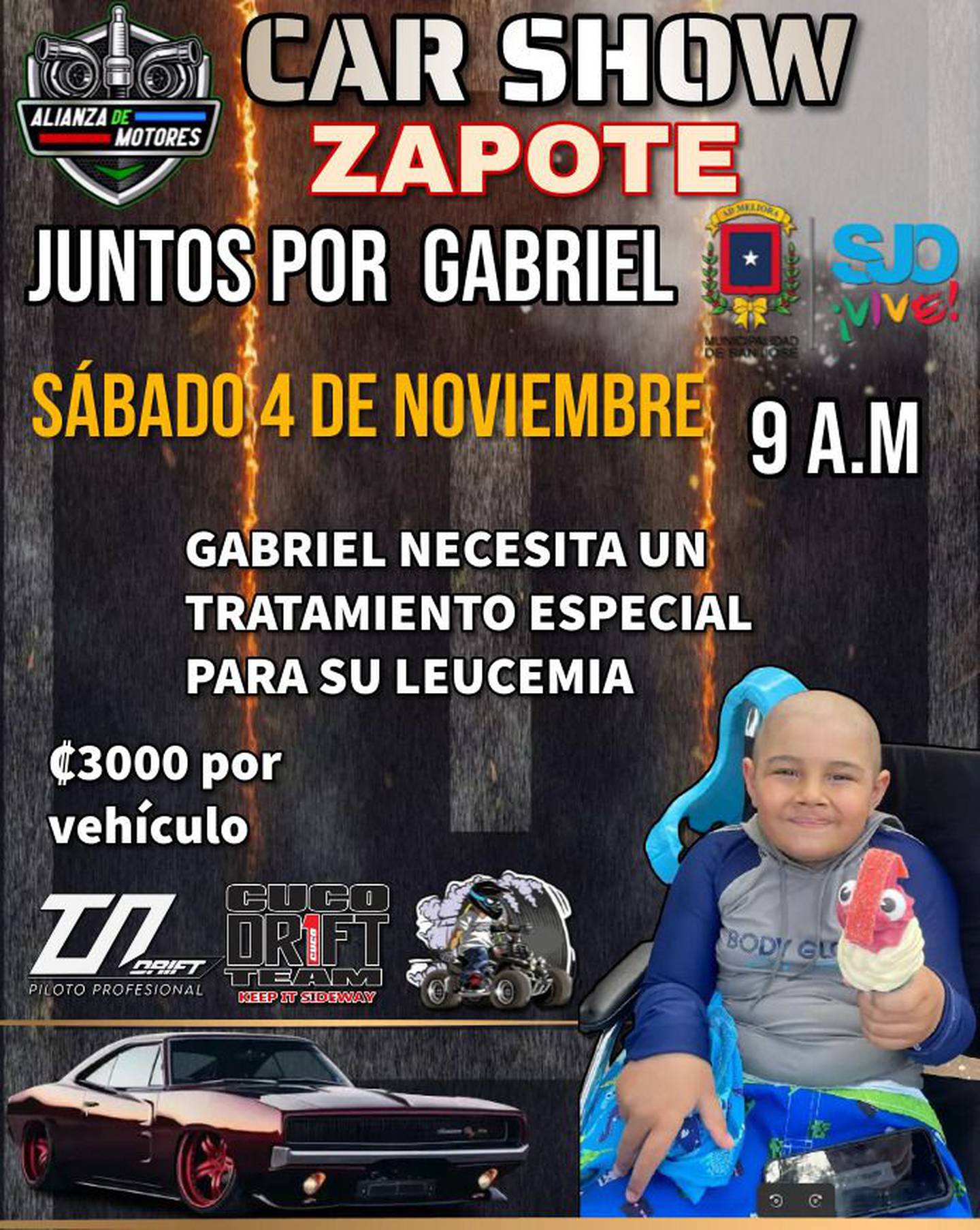 Alianza de Motores, show de ayuda a Gabrielito, niño con leucemia