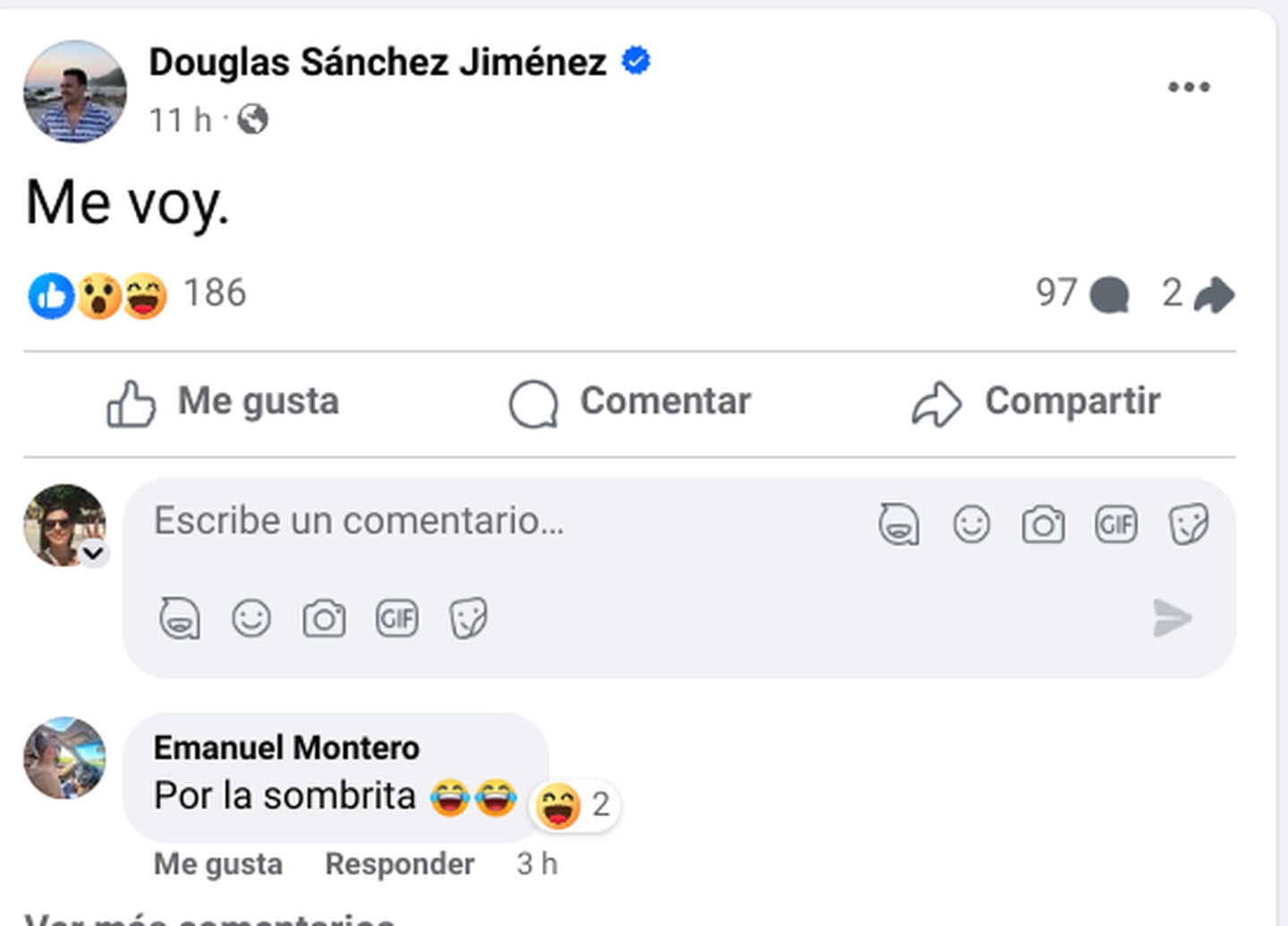 Douglas Sánchez. Facebook