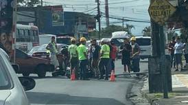 Accidente de motociclista provoca presas entre San Rafael Abajo y San Juan de Dios, Desamparados