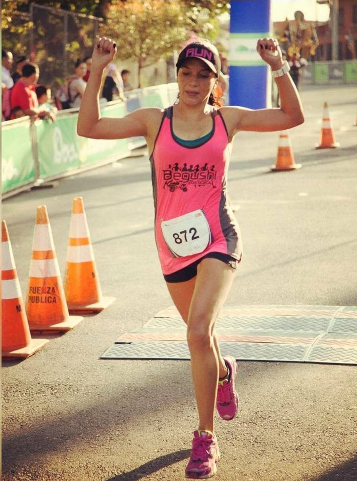 Sandra Hernández Corea, corredora que fue atropellada por un carro en el 2019. Foto cortesía Johnny Hernández.