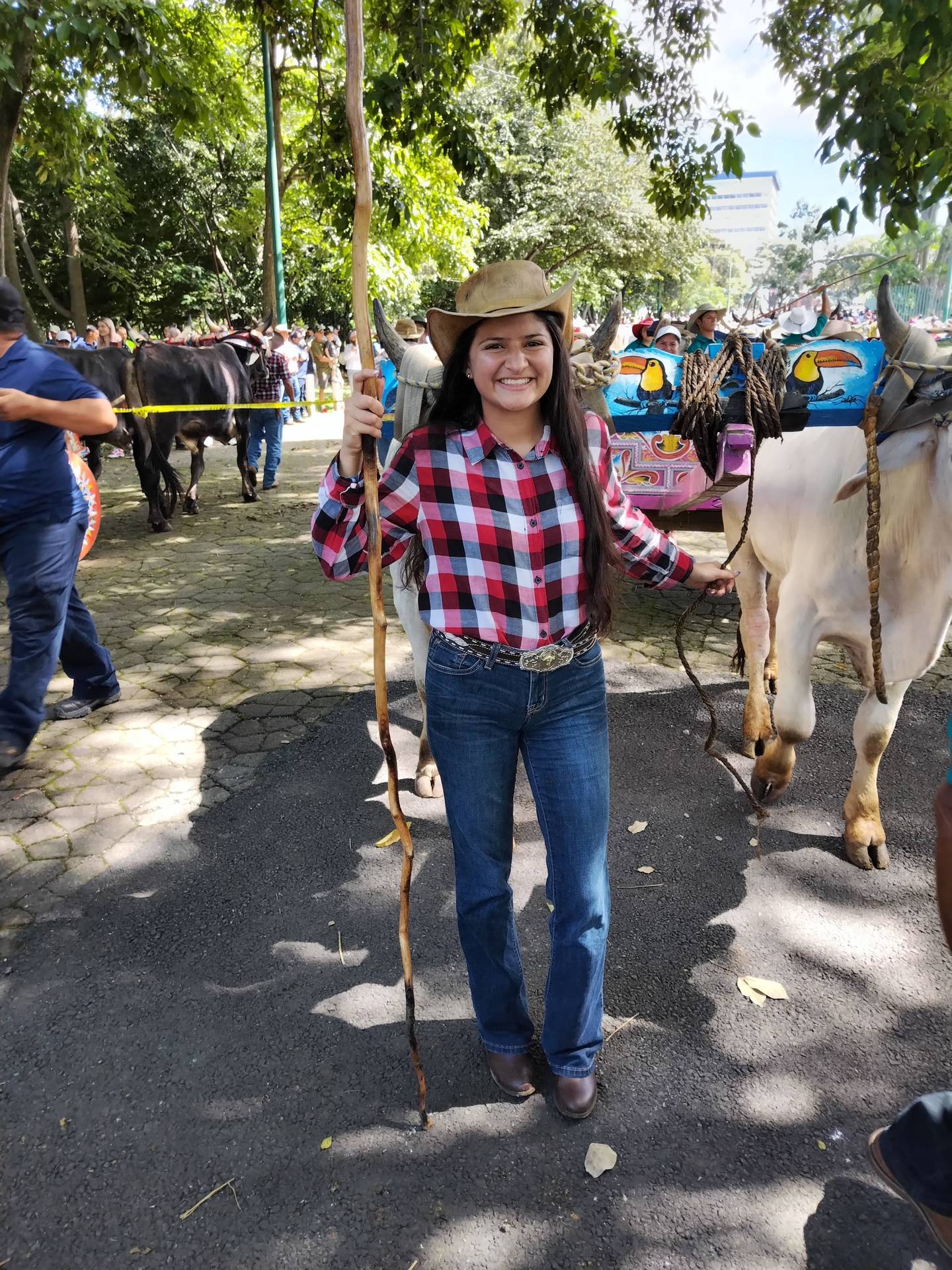 La edición XXV del Desfile de Boyeros se vivió el 25 de noviembre del 2023 en el Parque Metropolitano La Sabana. En la foto, Sharon Elizondo de 17 años es toda una boyera.