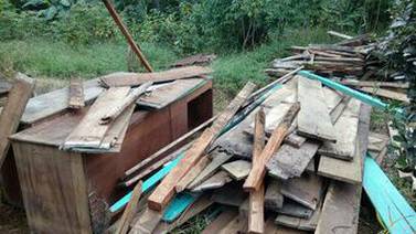 Meneones destruyen ocho casas en Guatuso de Alajuela