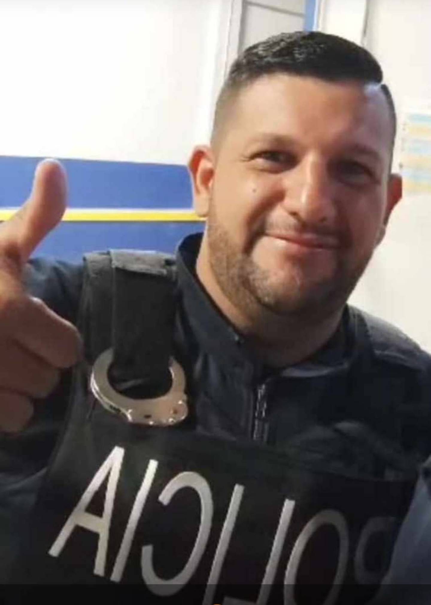 El jefe de la Policía de Acosta, Jairo Mauricio Ortega Mata, de 42 años, quien murió atropellado la mañana de este martes 19 marzo