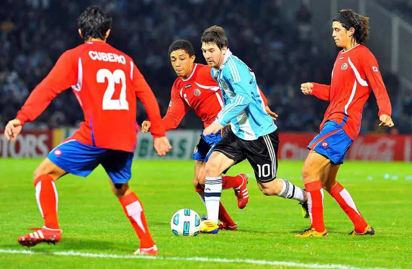 José MIguel Cubero, Lio Messi, Argentina vs Costa Rica
