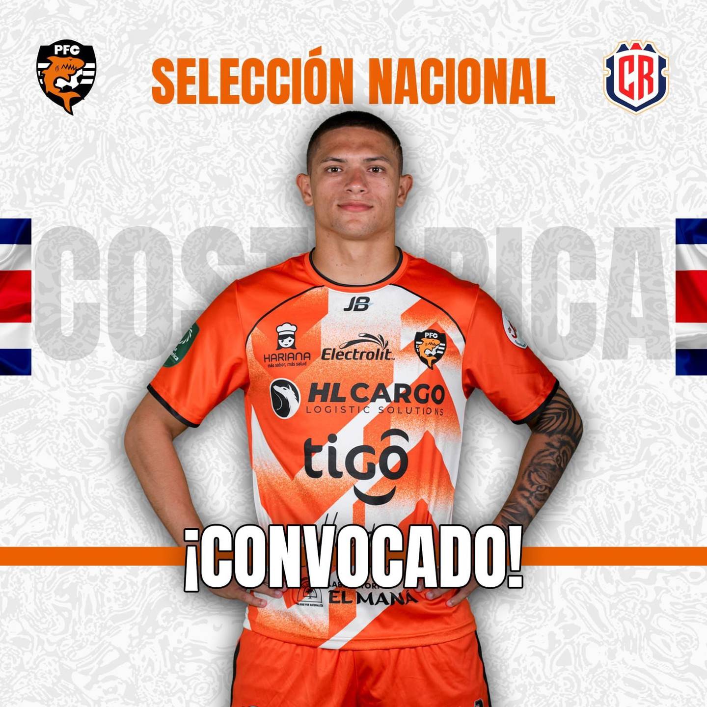 El jugador del Puntarenas, Anthony Hernández también fue convocado. Prensa PFC.