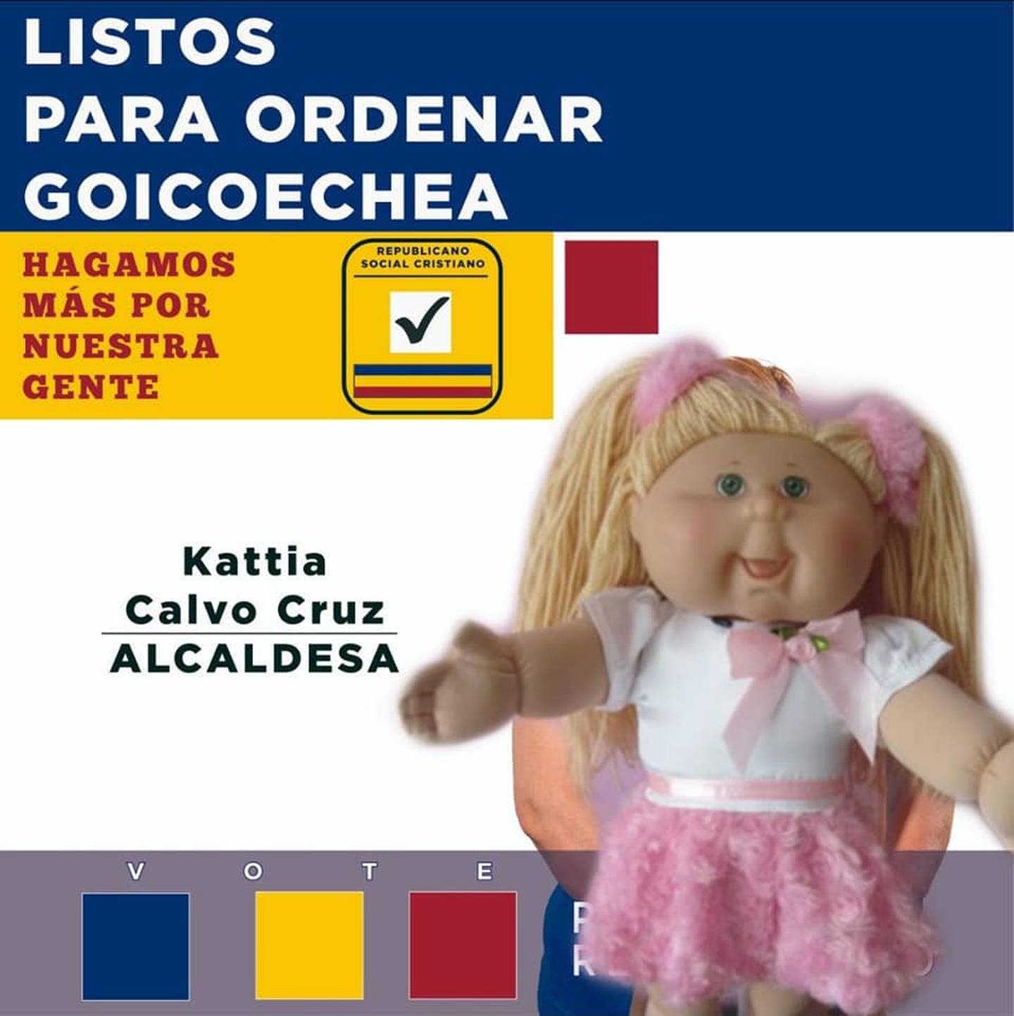Kattia Calvo Cruz igualita a Paquita la del barrio, es candidata a alcaldesa