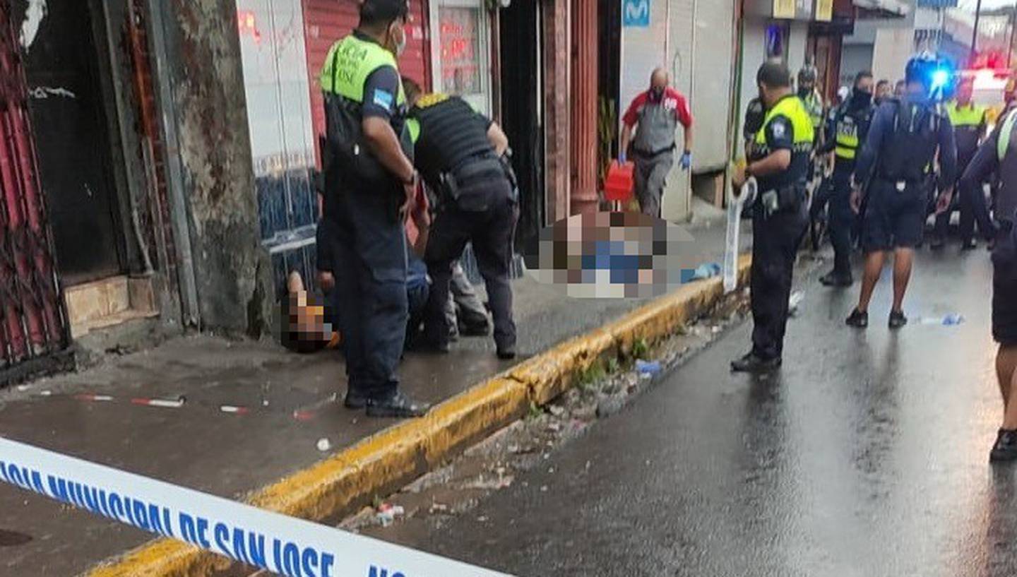 Hombre es asesinado a balazos en el centro de San José. Foto cortesía.