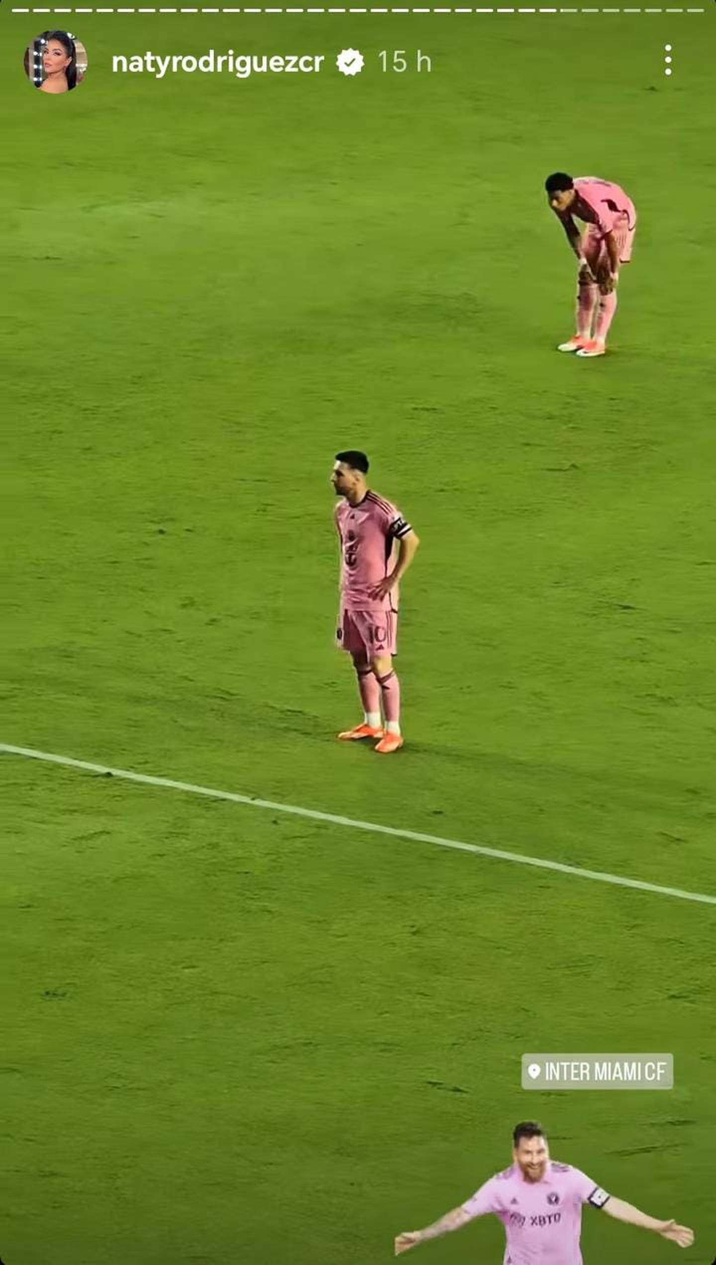 Natalia Rodríguez no perdió de vista a Lionel Messi durante partido del Inter de Miami