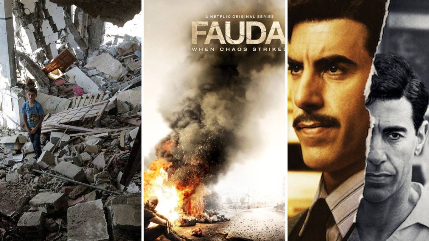 (De izq a der) ‘Nacido en Gaza’, ‘Fauda’ y ‘El Espía’ son algunos de los audiovisuales que se pueden ver en Netflix y HBO Max para comprender el conflicto histórico en la región del Medio Oeste.