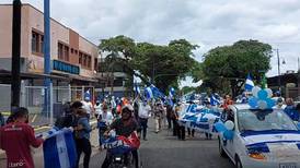 Nicaragüenses por San José marcharon para pedir el fin de la dictadura en su país 
