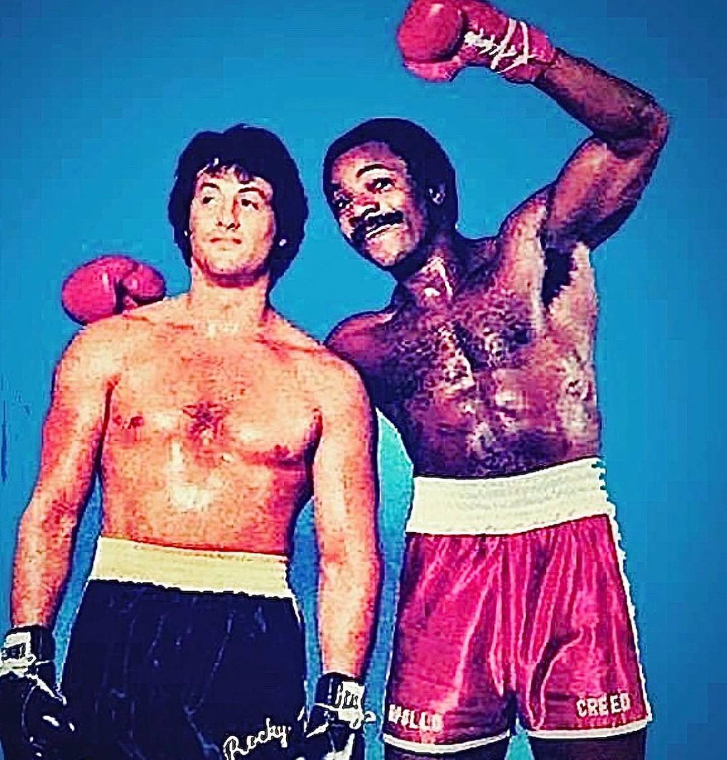 Sylvester Stallones y Carl Weathers