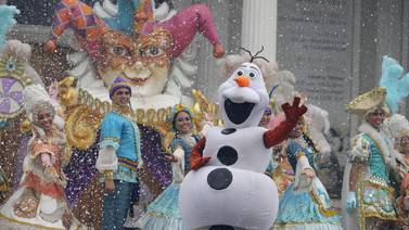 Edgar Silva pegó un brinco por Olaf, el muñeco de nieve de Frozen