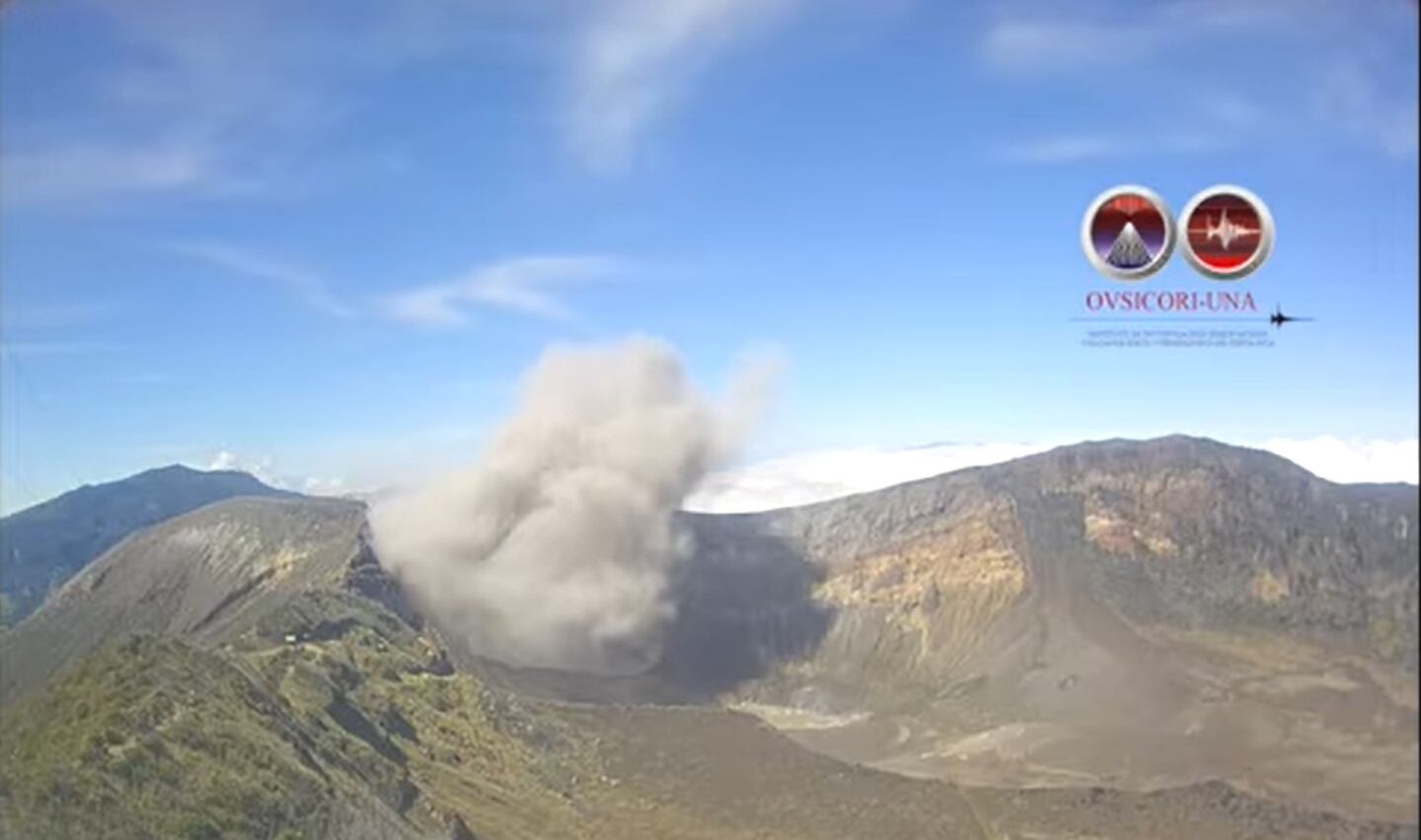 Cierran de forma temporal Parque Nacional Volcán Turrialba por recientes erupciones. Foto Ovsicori.