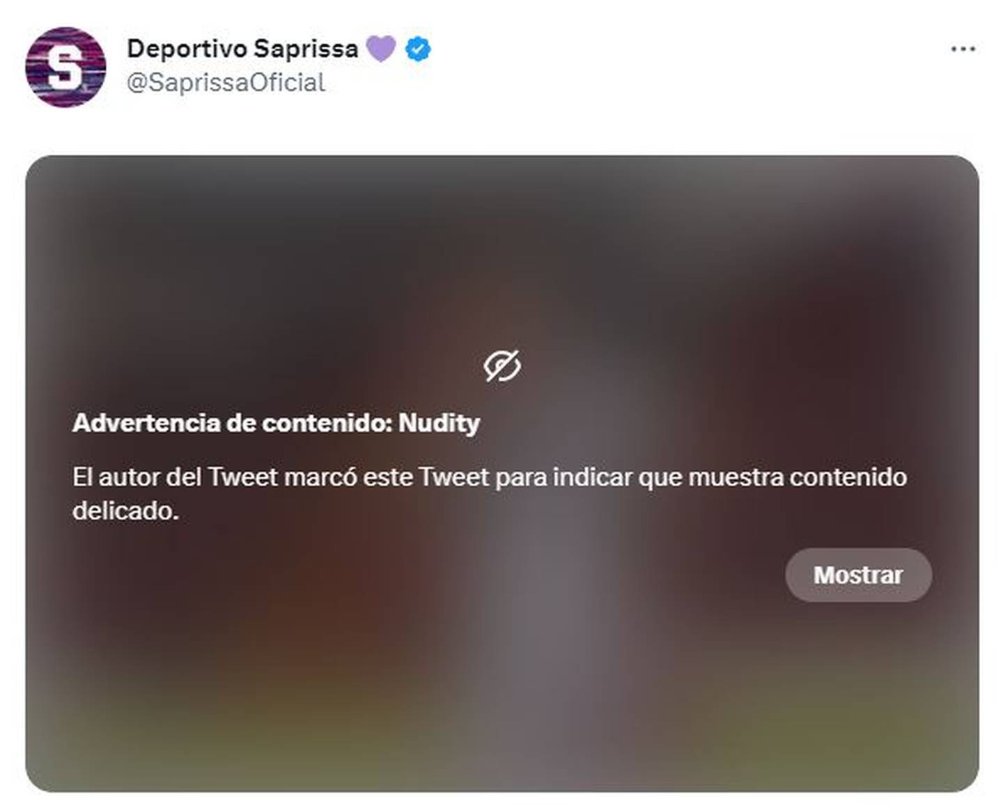 Saprissa hizo "contenido delicado" en sus redes sociales. Twitter.
