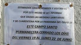 Cementerios cerrarán el Día de Padre por la pandemia
