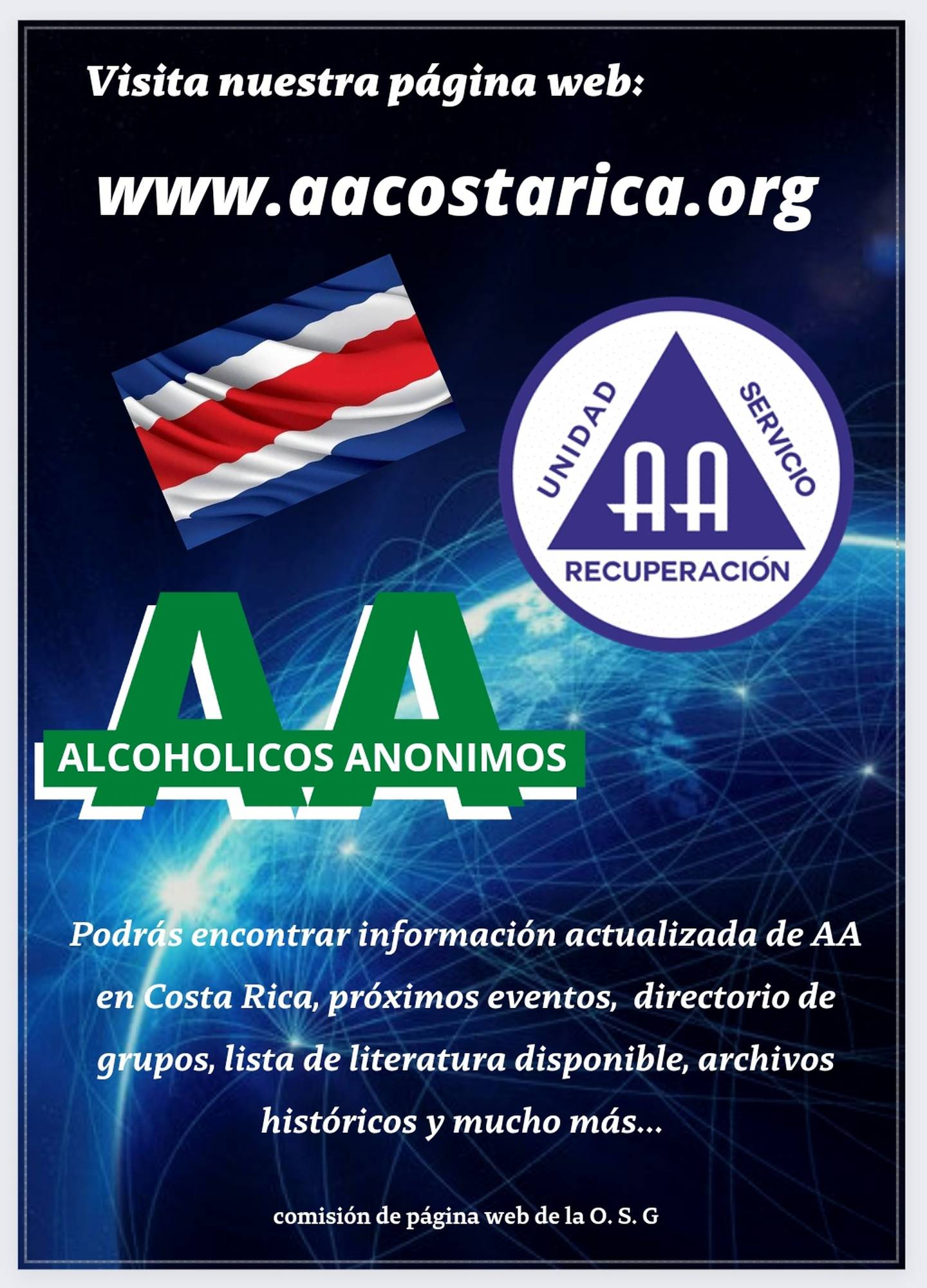 Este 30 de julio la familia de Alcohólicos y Anónimos está de fiesta porque celebran 64 años de que se formó el primer grupo en Costa Rica