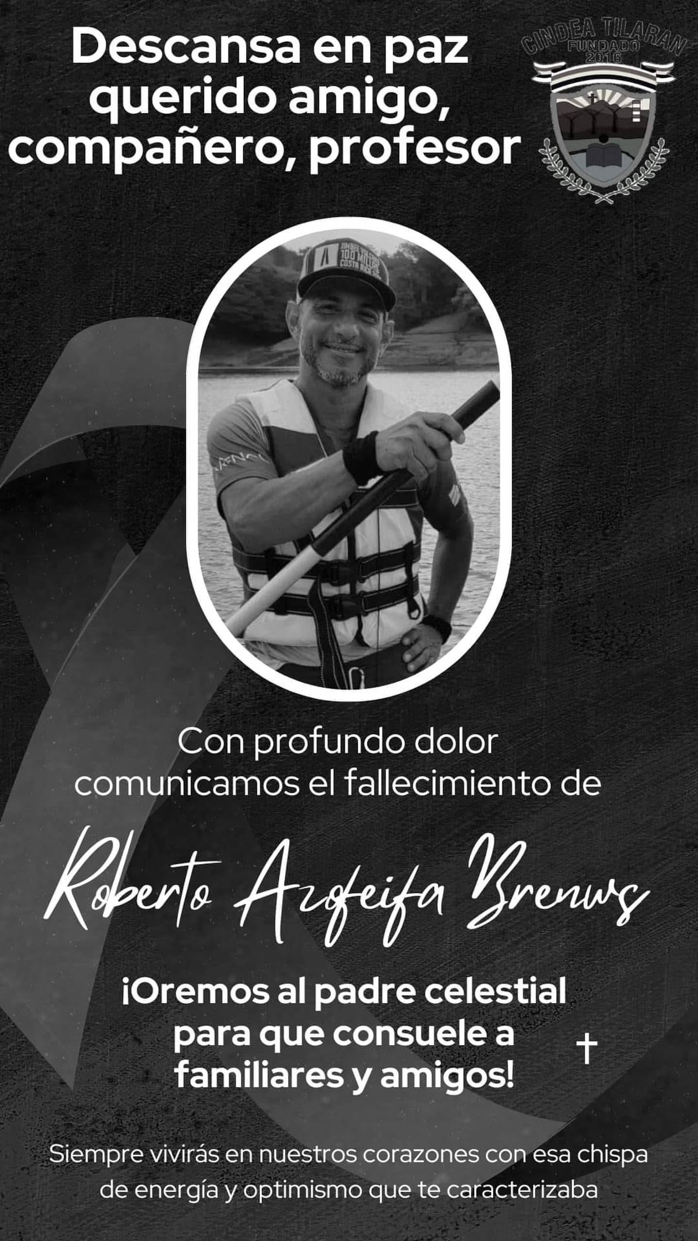Luis Roberto Azofeifa, profesor asesinado. Foto Facebook.