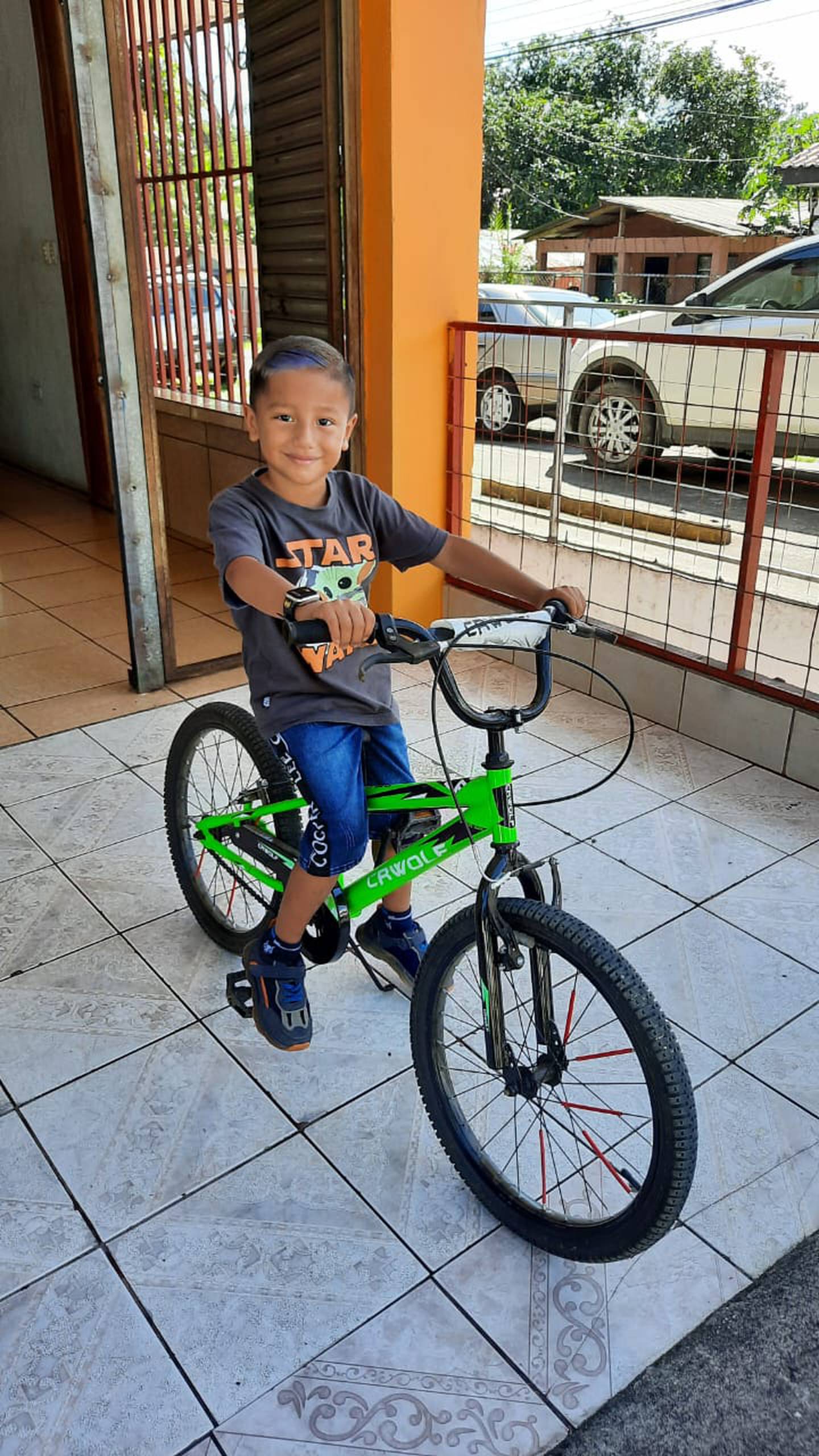 Mateo Argueta, niño de 5 años que murió atropellado por tráiler en Guácimo. Foto autorizada por su madre.
