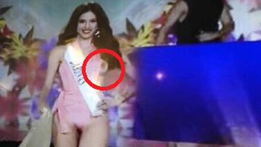 (Video) A Miss venezolana se le salió una en media pasarela