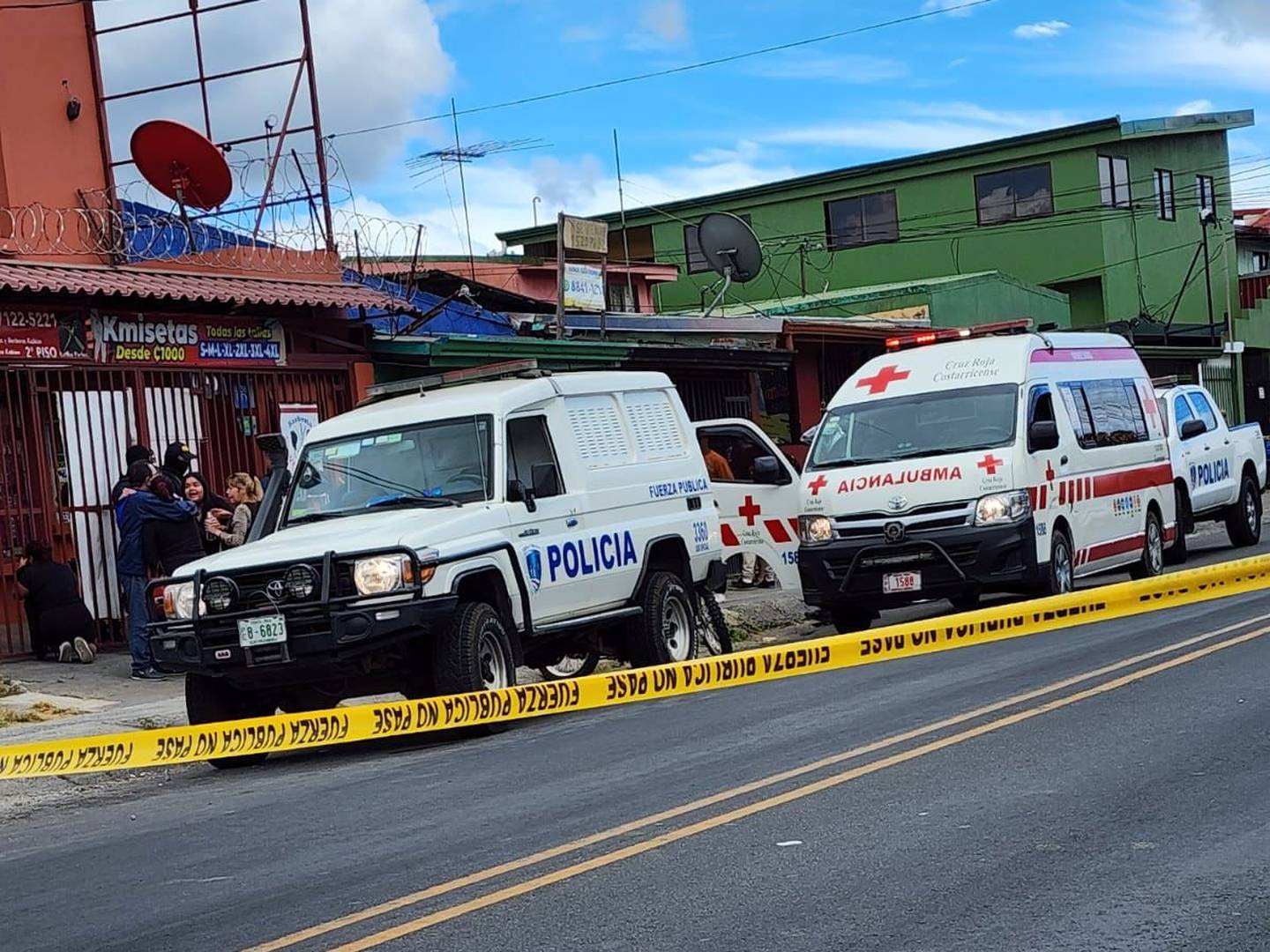 La balacera ocurrió en Concepción de La Unión, frente al Palí. Foto cortesía.