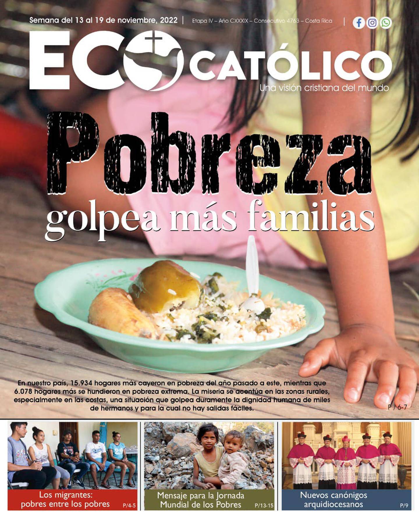 El periódico Eco Católico de Costa Rica, está celebrando este 6 de enero del 2023 sus 140 años de existencia ya que se fundó en 1883