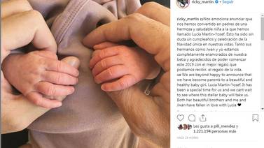 Ricky Martín presentó a su hija en Instagram