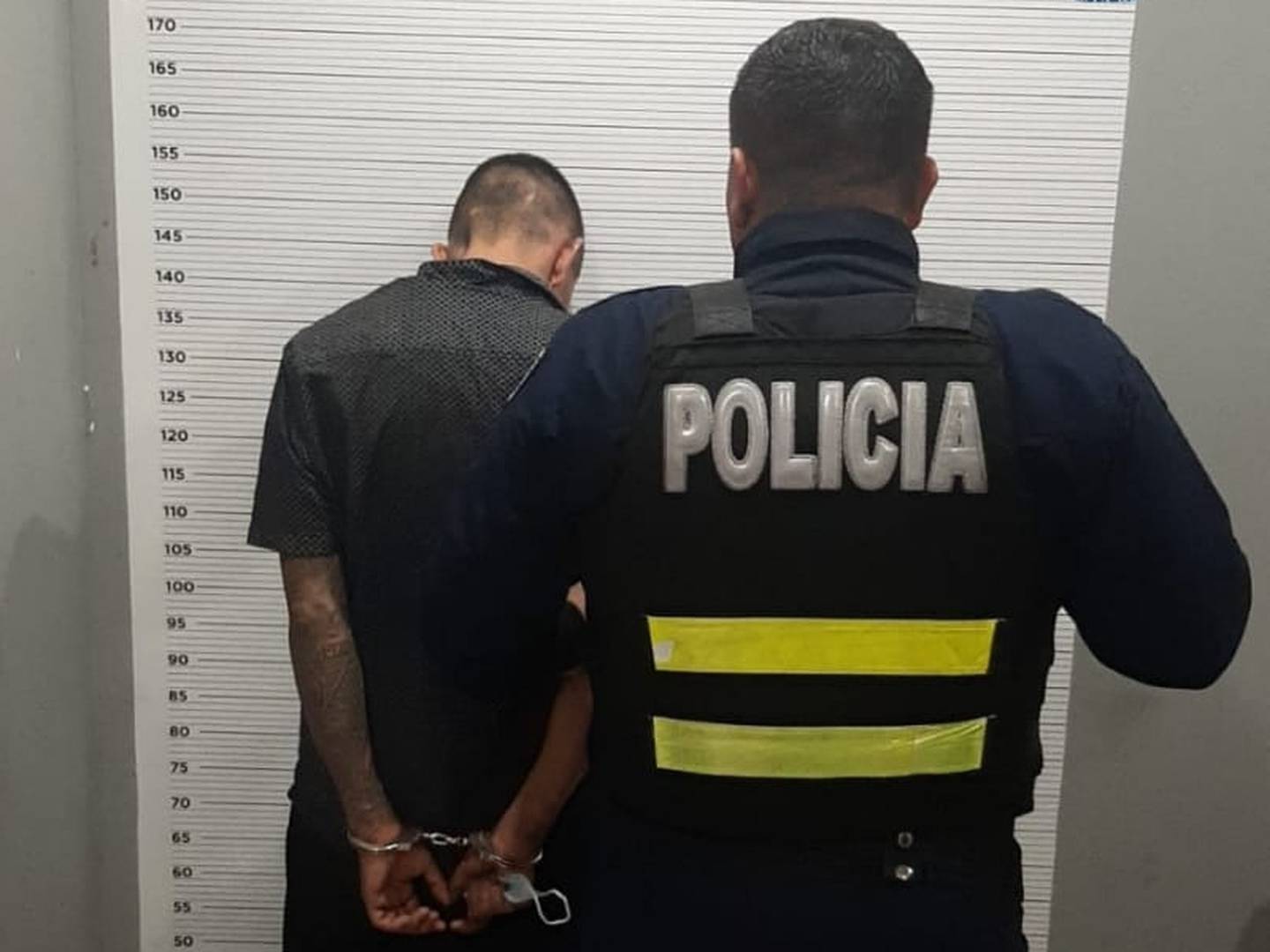 Detenido sospechoso de balacera en Pavas. Foto MSP.