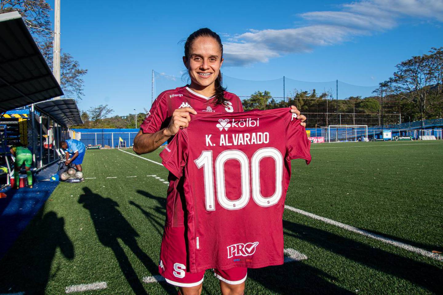 Katherine Alvarado y su gol 100 con Saprissa. Prensa Saprissa.