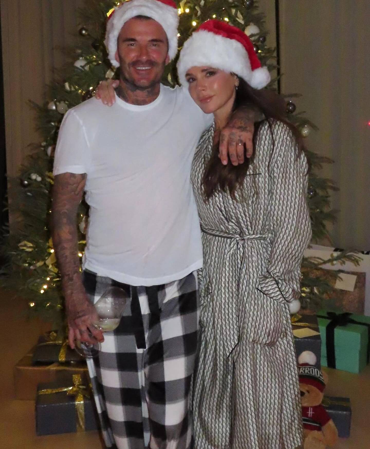 Victoria y David Beckham ya están listos para celebrar la Navidad con su familia.